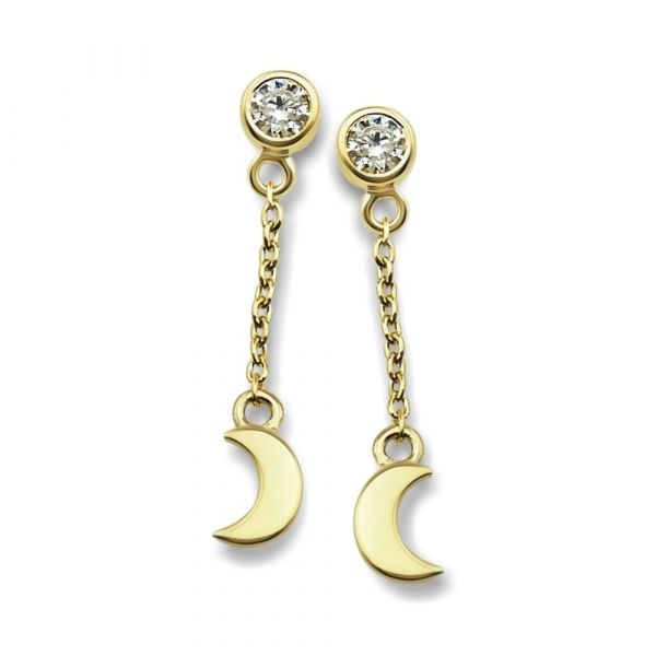 JWLS4U | Oorhangers Moon Goud